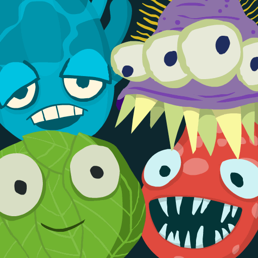 A grid of cell-like creatures.